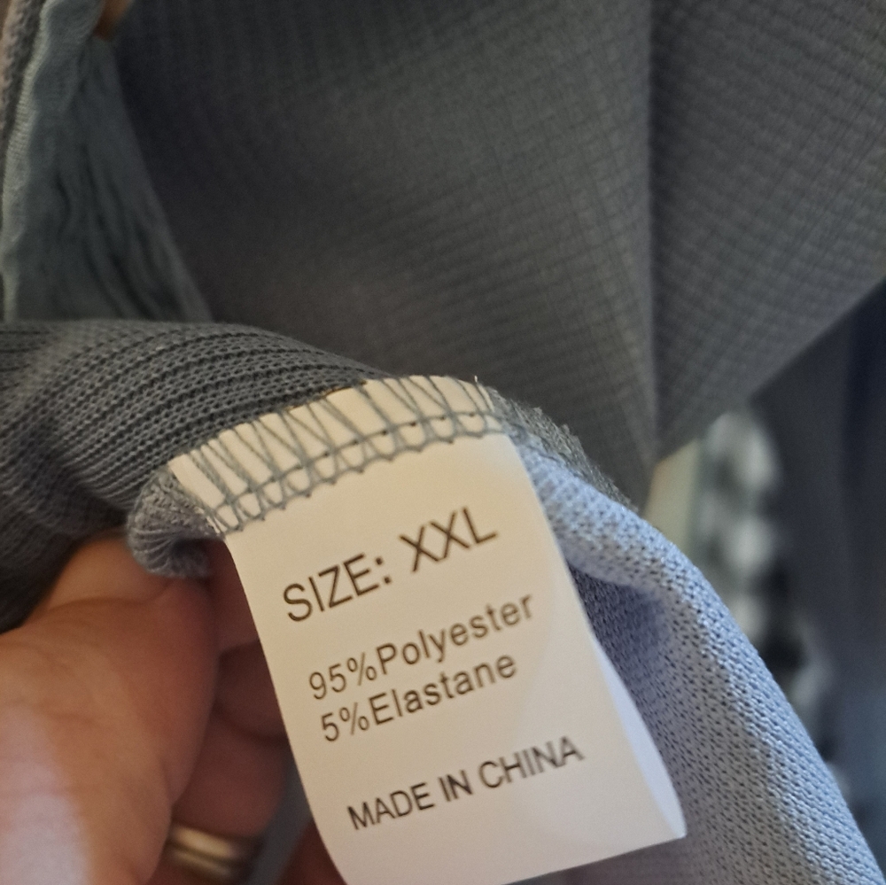 Women's Blue Button-Up Shacket - Picture 3 of 3